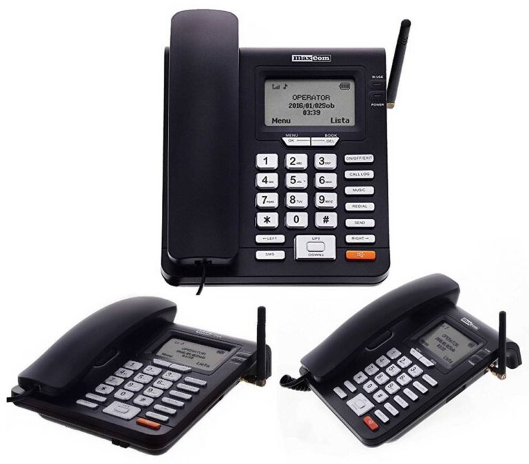 GSM Desktop Phone Maxcom Comfort MM28D Black with Mobile Phone Use and FM Radio - Image 2