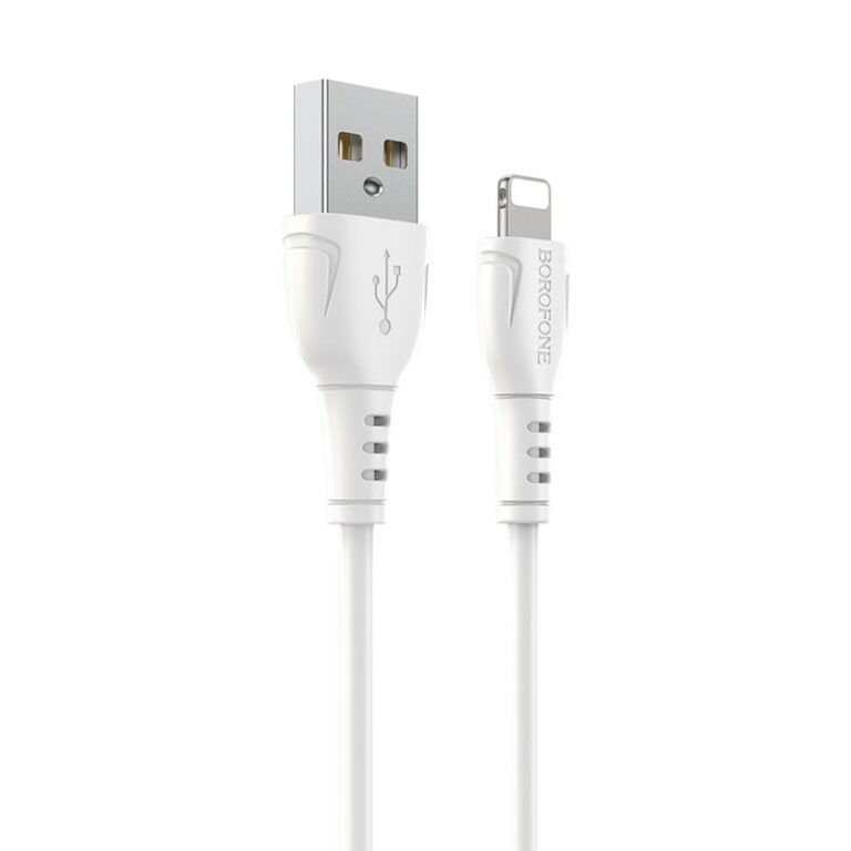 Data Cable Borofone BX51 Triumph USB to Lightning 2.4A 1m White - Image 3