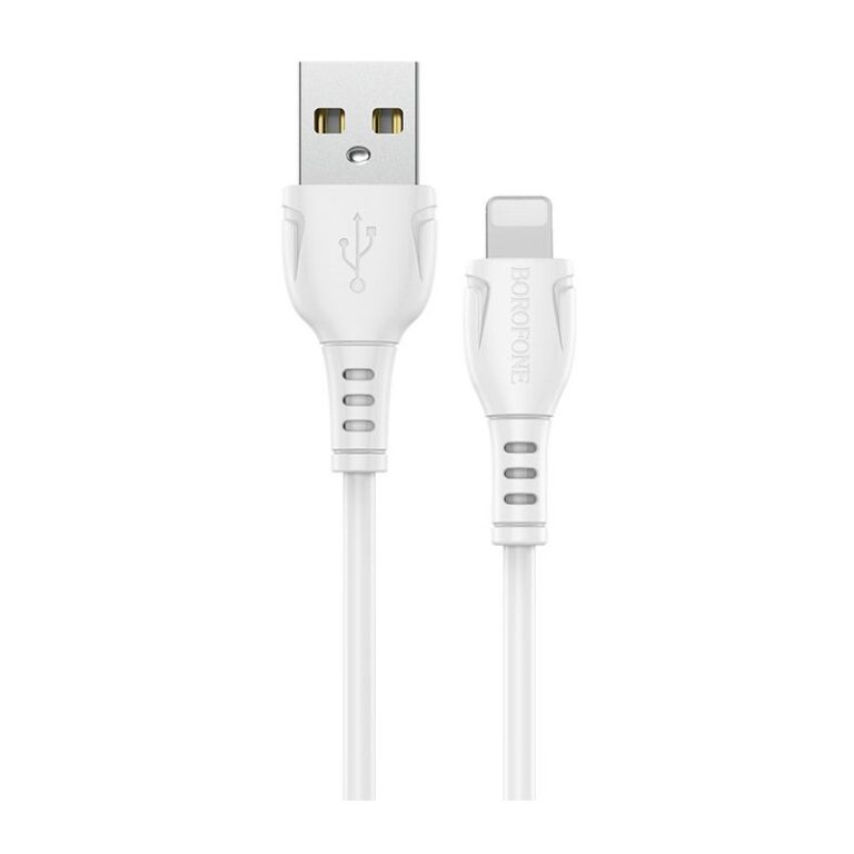 Data Cable Borofone BX51 Triumph USB to Lightning 2.4A 1m White - Image 4