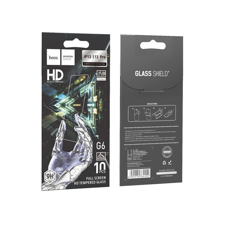 Tempered Glass Hoco G6 Instant Full Screen High-Definition HD 2.5D for Apple  iPhone 13 / 13 Pro - Image 2