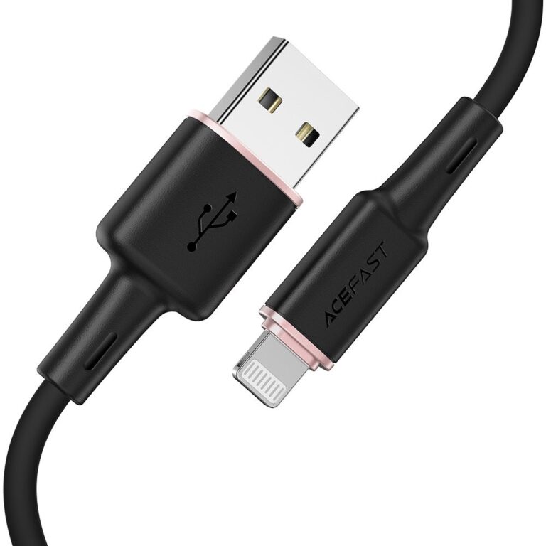 Data Cable Acefast C2-02 USB-A to Lightning 2.4A Apple Certified MFI 1.2m Black - Image 4