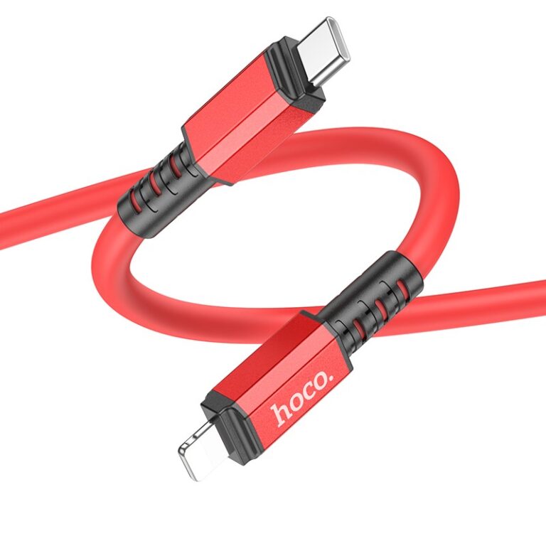 Data Cable Hoco X85 Strength USB-C to Lightning PD20W Red 1m Extra Durability - Image 4