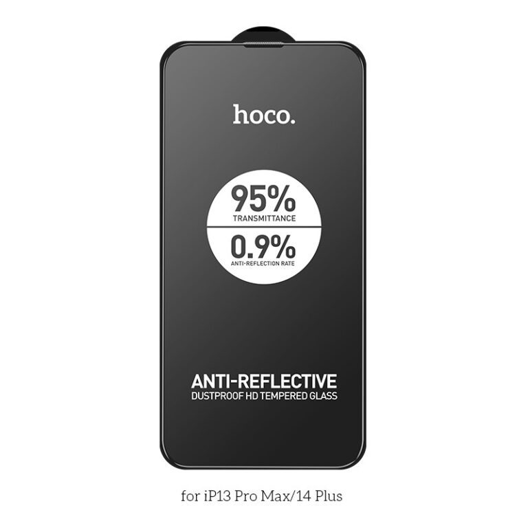 Tempered Glass Hoco A32 Anti Reflective Dustproof 0.33mm για Apple iPhone 14 Plus/iPhone 13 Pro Max Black - Image 3