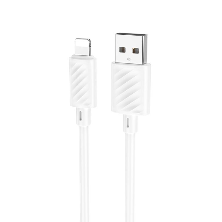 Data Cable Hoco X88 USB to Lightning  2.4A  for Fast Charging and Data Transfer White 1m - Image 3