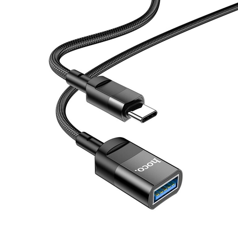 Extension Cable Hoco U107 USB-C Male to USB 3.0 Female 5V/2A 5Gbps OTG 1.2m Black - Image 4