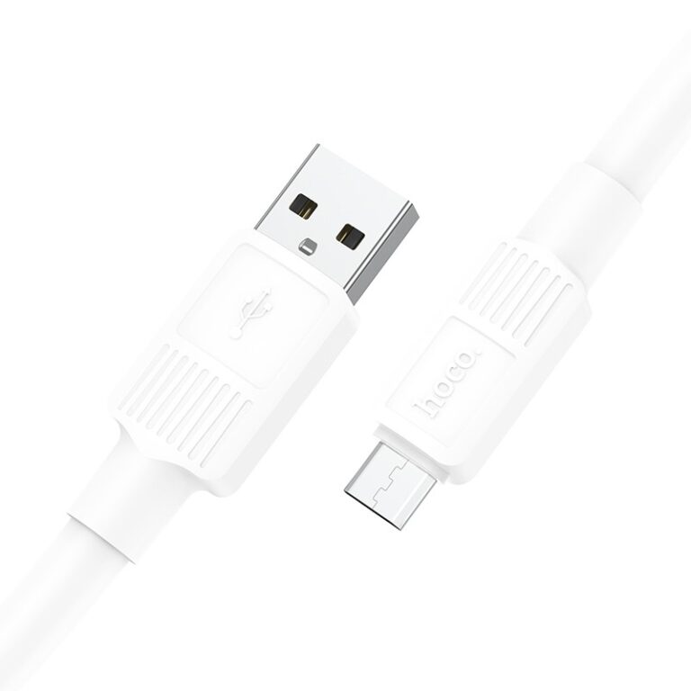 Data Cable Hoco X84 Solid USB to Micro USB 2.4A White 1m Extra Durability - Image 4