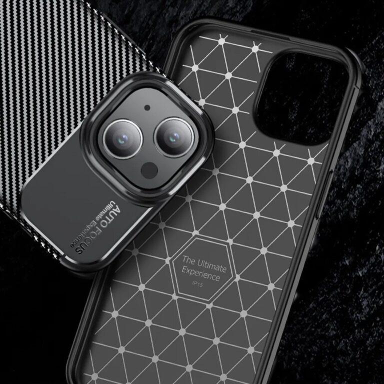 Case Ancus AutoFocus Carbon Fiber για Apple iPhone 15 Black - Image 3