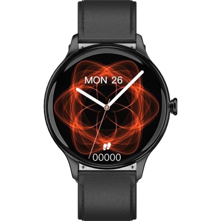 Smartwatch Maxcom FW48 Vanad Satin IP67 2000mAh 1.32” AMOLED Ecoleather Band Black - Image 2