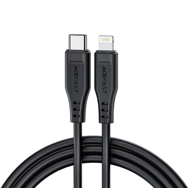 Data Cable Acefast C3-01 USB-C to Lightning Braided 3A Apple Certified MFI 1.2m Black - Image 3