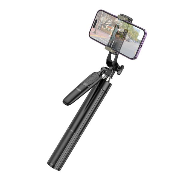 Holder and Selfie Stick Hoco K19 Soul Live Broadcast for Devices 4.5"-7" 70mAh Height 1.57m Black