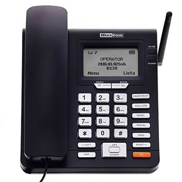 GSM Desktop Phone Maxcom Comfort MM28D Black with Mobile Phone Use and FM Radio