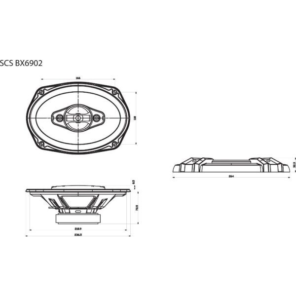 Car Speakers Sencor SCS BX6902 165 × 235 mm 105W - Image 4