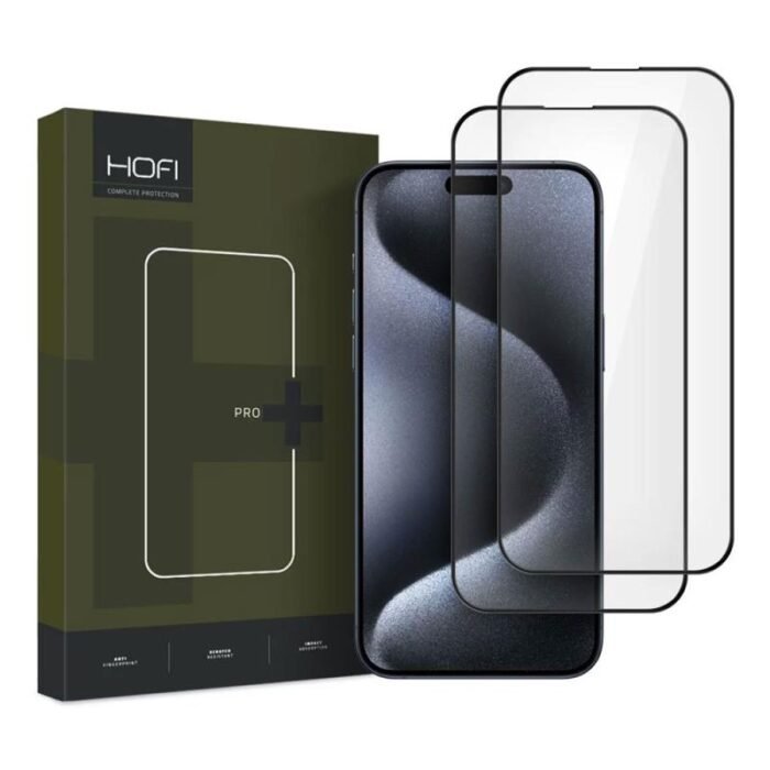 Tempered Glass Full Face Hofi Pro+ Apple iPhone 16 Pro Μαύρο (2 τεμ.) - Image 1