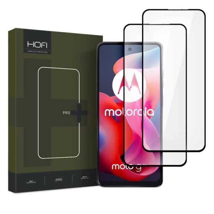 Tempered Glass Full Face Hofi Pro+ Motorola Moto G24 / G24 Power / G04 Μαύρο (2 τεμ.) - Image 1