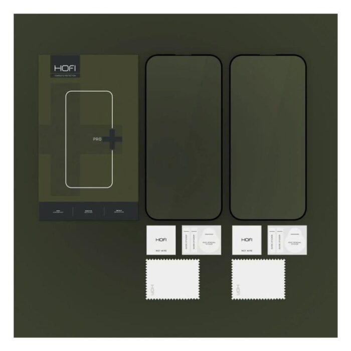 Tempered Glass Full Face Hofi Pro+ Apple iPhone 16 Pro Max Μαύρο (2 τεμ.) - Image 2