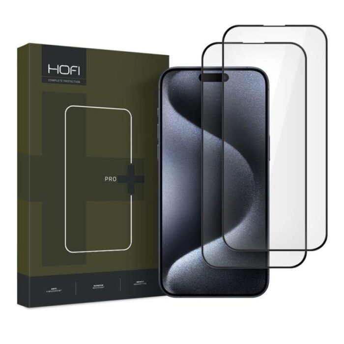 Tempered Glass Full Face Hofi Pro+ Apple iPhone 16 Pro Max Μαύρο (2 τεμ.) - Image 1