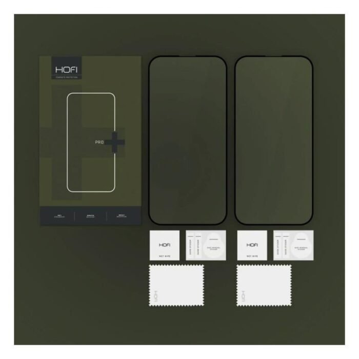 Tempered Glass Full Face Hofi Pro+ Apple iPhone 16 Pro Μαύρο (2 τεμ.) - Image 2