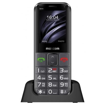 Maxcom MM730 2.2" με Μεγάλα Πλήκτρα & Οπίσθιο Φωτισμό, Bluetooth, Ραδιόφωνο, Κάμερα και Πλήκτρο Έκτακτης Ανάγκης Μαύρο
