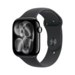 Apple Watch (Series 11 2025) Gps 46mm Jet Black Alu Case με M/L Black Sports Band EU