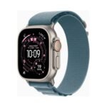 Apple Watch Ultra 3 (Series 11 2025) Gps +Cellular 49mm Natural Titanium Case με Alpine Loop M Light Blue EU