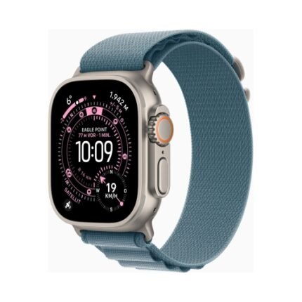 Apple Watch Ultra 3 (Series 11 2025) Gps +Cellular 49mm Natural Titanium Case με Alpine Loop M Light Blue EU