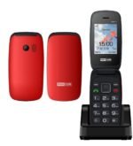 Maxcom MM817 (Dual Sim) 2,4" με Μεγάλα Πλήκτρα, Βάση Φόρτισης, Ραδιόφωνο (Λειτουργεί χωρίς Handsfree) Κόκκινο
