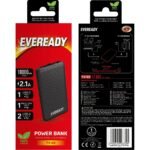 Power Bank Energizer Eveready Slim 10000mAh 2A  με 2x USB 2.0 και LED Ένδειξη Μπαταρίας Μαύρο - Image 2
