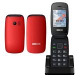 Maxcom MM817 (Dual Sim) 2,4" με Μεγάλα Πλήκτρα, Βάση Φόρτισης, Ραδιόφωνο (Λειτουργεί χωρίς Handsfree) Κόκκινο