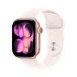 Apple Watch (Series 11 2025) Gps 46mm Rose Gold Aluminium Case με Light Blush Sport Band M/L Rose Gold EU