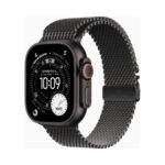 Apple Watch Ultra 3 (Series 11 2025) Gps +Cellular 49mm Black Titanium Case με Black Titanium Milanese Loop S Black EU
