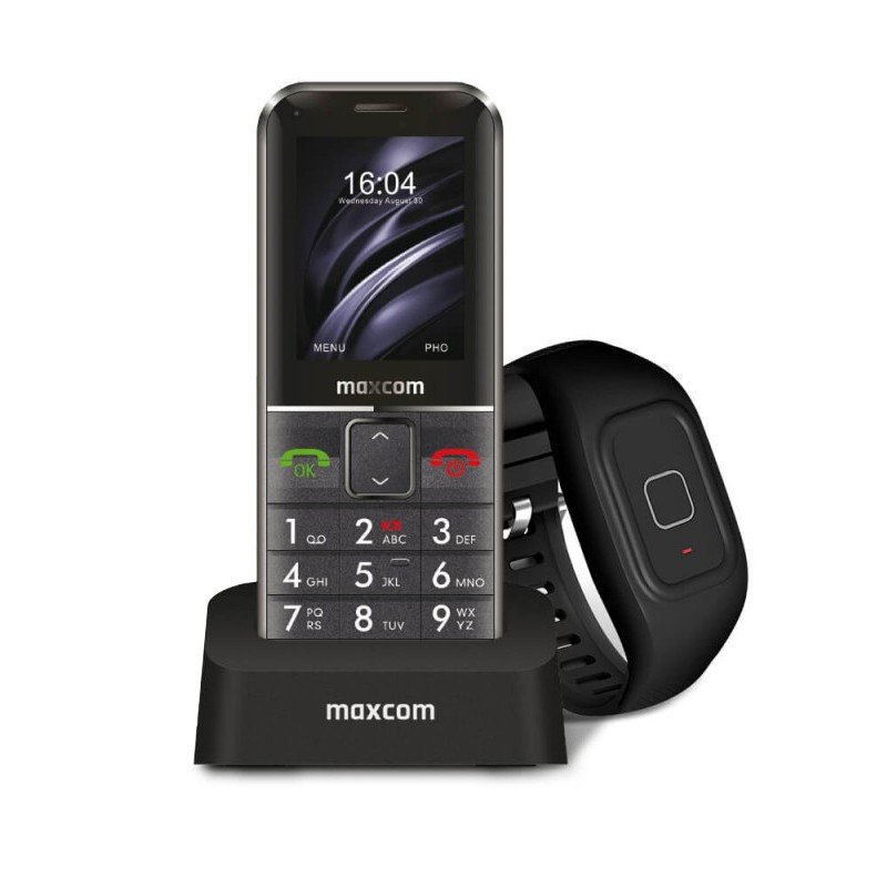 30461.jpg Maxcom MM735 2.4" 2G IP67 με Ασύρματο Βραχιόλι SOS, GPS, Bluetooth, Κάμερα 2.0MP, Ραδιόφωνο, Φακό και Πλήκτρο Έκτακτης Ανάγκης Μαύρο - Image 1