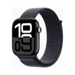Apple Watch (Series 10 2024) Gps +Cellular 46mm Jet Black Aluminium Case με Sport Loop Black EU