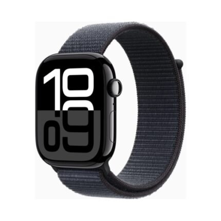 Apple Watch (Series 10 2024) Gps +Cellular 46mm Jet Black Aluminium Case με Sport Loop Black EU