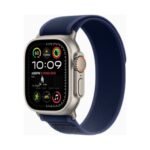 Apple Watch Ultra 2 (Series 9 2023) Gps +Cellular 49mm Natural Titanium Case με Blue S/M Trail Loop EU