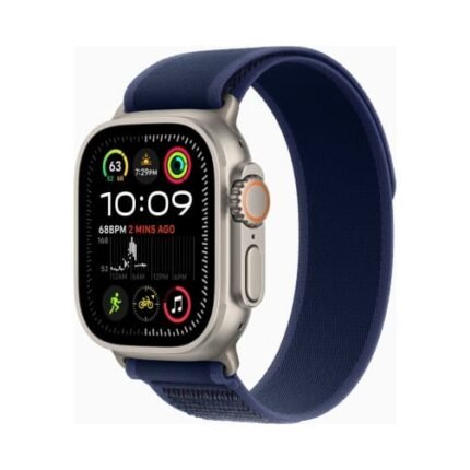 Apple Watch Ultra 2 (Series 9 2023) Gps +Cellular 49mm Natural Titanium Case με Blue S/M Trail Loop EU