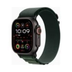 Apple Watch Ultra 2 (Series 9 2023) Gps +Cellular 49mm Black Titanium Case με Alpine Loop S Dark Green EU