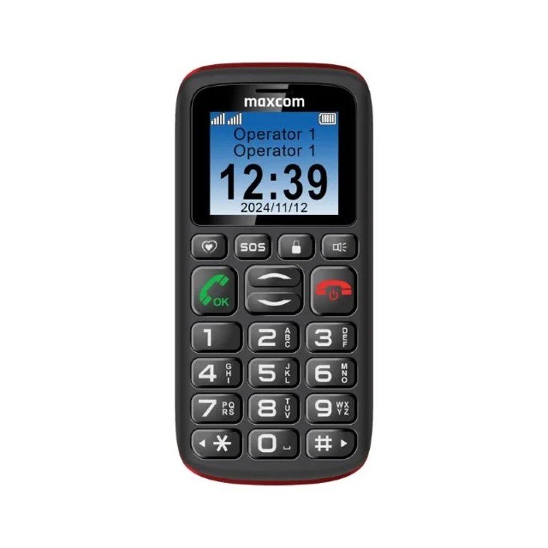 45880 Maxcom MM428 L (Dual Sim) 1.8" με Μεγάλα Πλήκτρα, Ραδιόφωνο (Λειτουργεί χωρίς Handsfree), Φακό και Πλήκτρο Έκτακτης Ανάγκης Μαύρο - Image 1