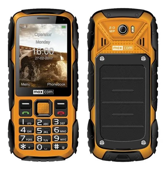 46635 Maxcom MM920 L 2.8" Water-dust proof IP67 με Φακό, Ραδιόφωνο (Λειτουργεί χωρίς Handsfree) και Κάμερα Πορτοκαλί - Μαύρο - Image 1