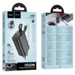Power Bank Hoco J148 Handy 5000mAh PD20W QC3.0A Φορτιστής με 1xUSB-C και Καλώδιο Type-C Μαύρο - Image 2
