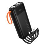 Power Bank Hoco  J151A Spirit 20000mAh με 4 Καλώδια Φόρτισης, Φακό και LED Ένδειξη Μαύρο