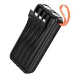 Power Bank Hoco  J151A Spirit 20000mAh με 4 Καλώδια Φόρτισης, Φακό και LED Ένδειξη Μαύρο - Image 3