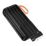 Power Bank Hoco  J151A Spirit 20000mAh με 4 Καλώδια Φόρτισης, Φακό και LED Ένδειξη Μαύρο - Image 4