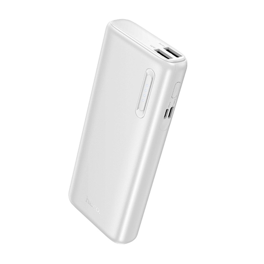 50293 Power Bank Hoco J158A Runner 10000mAh Fast Charge 5V/2A Slim με 2xUSB-A 1xUSB-C 1xMicro USB και LED Ένδειξη Μπαταρίας Λευκό - Image 1