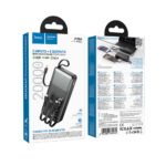 Power Bank Hoco J156A Founder 20000mAh PD20W QC με Θύρες USB+USB-C Ενσωματωμένα Καλώδια USB-C USB Lighting Micro LED Ένδειξη Μπαταρίας Μαύρο - Image 2