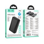Power Bank Hoco J165A 20000mAh 2xUSB-A 1xUSB-C 1xMicro USB 5V/2A και LED Ένδειξη Μπαταρίας Μαύρο - Image 2