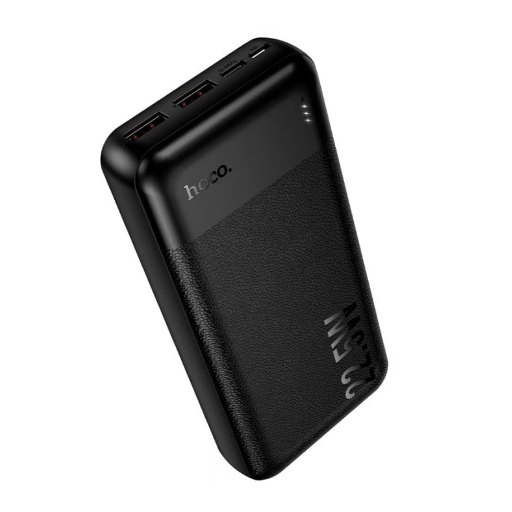51105 Power Bank Hoco J159A Essence 20000mAh 2xUSB-A 22.5W 1xUSB-C PD20W 1xMicroUSB 18W Digital LED Ένδειξη Μπαταρίας Μαύρο - Image 1