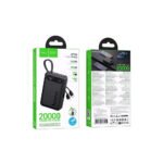 Power Bank Hoco J171A Edge 20000mAh 1xUSB-A 22.5W 1xUSB-C PD20W Digital LED Ένδειξη Μπαταρίας και Braided Καλώδιο USB-C και Lightning Μαύρο - Image 2