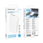 Power Bank Borofone BJ78A 20000mAh 5V/2A με 4 Θύρες 1xUSB-C 2xUSB-A 1xMicroUSB και LED Ένδειξη Μπαταρίας Λευκό - Image 2