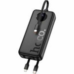 Power Bank Hoco J132A Sabio 20000mAh 22.5W+PD20W με Ενσωματομένα Καλώδια 2xUSB-C 1xLightning 1xUSB-A Θύρα και LED Ένδειξη Μπαταρίας Μαύρο