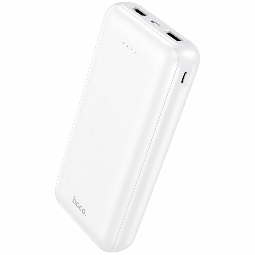 52327 Power Bank Hoco J153A Stability 10W 20000mAh 2xUSB-A 1xUSB-C 1xMicroUSB και LED Ένδειξη Μπαταρίας Λευκό - Image 1